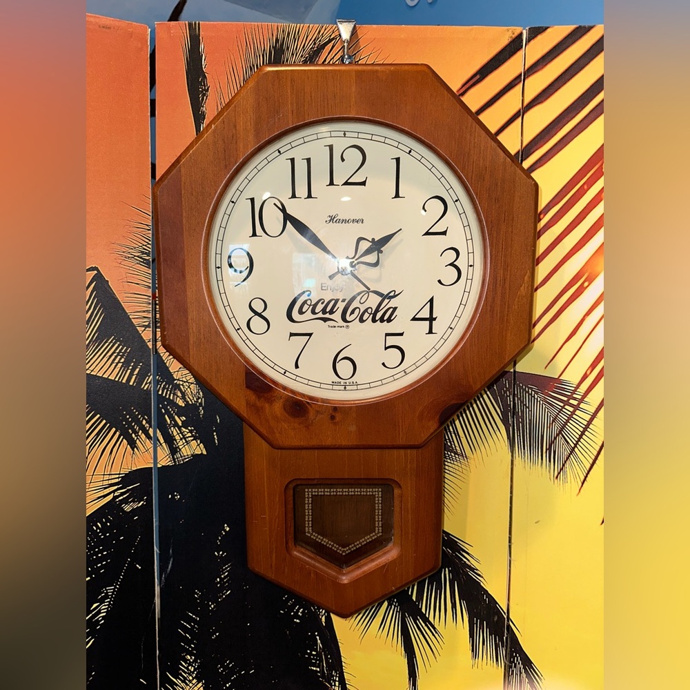 Hanover Wooden Coca Cola Clock